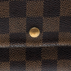 Louis Vuitton Damier Ebene Canvas Sarah Flap Wallet