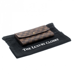 Louis Vuitton Damier Ebene Canvas Sarah Flap Wallet