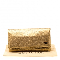 مملوكة مسبقًا Louis Vuitton Gold Monogram Cowhide Leather Limelight Clutch GM