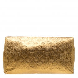 مملوكة مسبقًا Louis Vuitton Gold Monogram Cowhide Leather Limelight Clutch GM