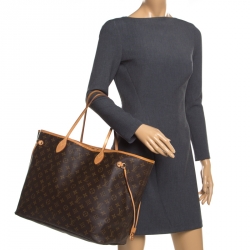Pre Owned Louis Vuitton Monogram Canvas Neverfull GM Bag