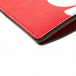 Louis Vuitton Red Epi Leather  X Supreme Slender Wallet