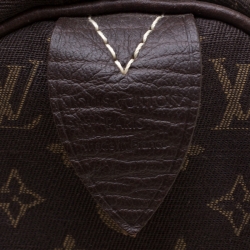 Pre Owned Louis Vuitton Fusain Monogram Canvas Mini Lin Speedy 30 Bag