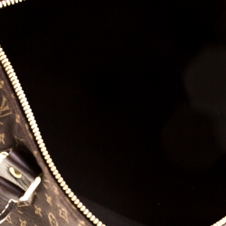 Pre Owned Louis Vuitton Fusain Monogram Canvas Mini Lin Speedy 30 Bag