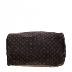 Pre Owned Louis Vuitton Fusain Monogram Canvas Mini Lin Speedy 30 Bag