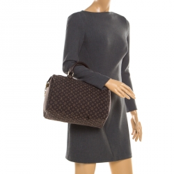 Pre Owned Louis Vuitton Fusain Monogram Canvas Mini Lin Speedy 30 Bag