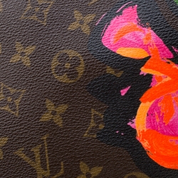 Pre Owned Louis Vuitton Monogram Canvas Limited Edition Stephen Sprouse Roses Neverfull MM Bag