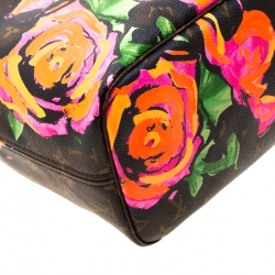 Pre Owned Louis Vuitton Monogram Canvas Limited Edition Stephen Sprouse Roses Neverfull MM Bag