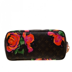 Pre Owned Louis Vuitton Monogram Canvas Limited Edition Stephen Sprouse Roses Neverfull MM Bag