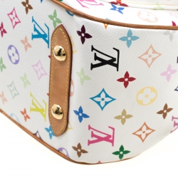 مملوكة مسبقًا Louis Vuitton White Multicolor Monogram Canvas Rita Bag