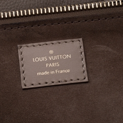 Pre Owned Louis Vuitton Galet Beige Monogram Velvet and Veau Cachemire Leather W PM Bag