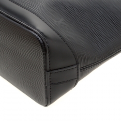 Pre Owned Louis Vuitton Black Epi Leather Lockit Vertical Bag