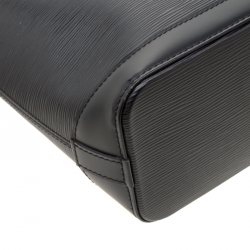 Pre Owned Louis Vuitton Black Epi Leather Lockit Vertical Bag