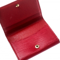 Pre Owned Louis Vuitton Red Epi Leather Ludlow Wallet