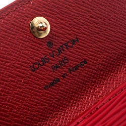 Pre Owned Louis Vuitton Red Epi Leather Ludlow Wallet