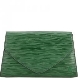 LOUIS VUITTON Vintage Orsay Clutch in Forest Green Epi Leather