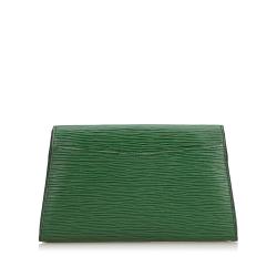 مملوكة مسبقًا Louis Vuitton Green Epi Leather Art Deco Clutch