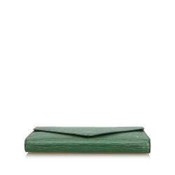 مملوكة مسبقًا Louis Vuitton Green Epi Leather Art Deco Clutch