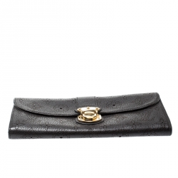 Louis Vuitton Chocolate Monogram Mahina Leather Iris Wallet