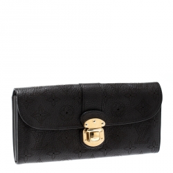 Louis Vuitton Chocolate Monogram Mahina Leather Iris Wallet