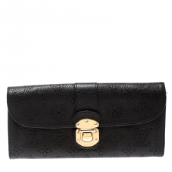 Louis Vuitton Chocolate Monogram Mahina Leather Iris Wallet