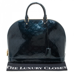 مملوكة مسبقًا Louis Vuitton Blue Nuit Monogram Vernis Alma GM Bag
