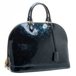 مملوكة مسبقًا Louis Vuitton Blue Nuit Monogram Vernis Alma GM Bag