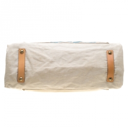 مملوكة مسبقًا Louis Vuitton Blue Toile Globe Shopper Cabas Limited Edition MM Bag