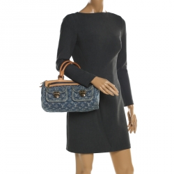 Neo speedy Louis Vuitton Handbags Blue Denim ref.195482 - Joli Closet