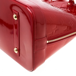 Pre Owned Louis Vuitton Pomme D’amour Monogram Vernis Alma GM Bag