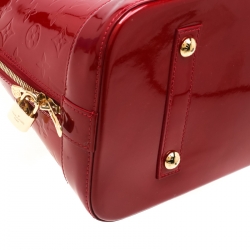Pre Owned Louis Vuitton Pomme D�’amour Monogram Vernis Alma GM Bag