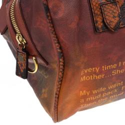 مملوكة مسبقًا Louis Vuitton Limited Edition Richard Prince Red Monogram Mancrazy Jokes Bag