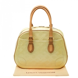 Pre Owned Louis Vuitton Cream Monogram Vernis Summit Drive Bag