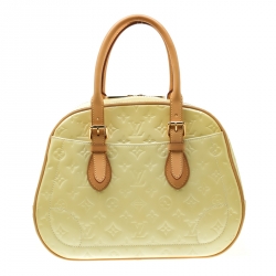 Pre Owned Louis Vuitton Cream Monogram Vernis Summit Drive Bag