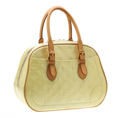 Pre Owned Louis Vuitton Cream Monogram Vernis Summit Drive Bag