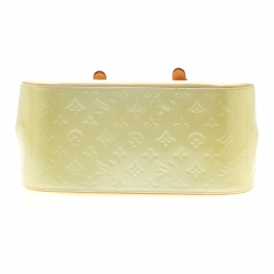 Pre Owned Louis Vuitton Cream Monogram Vernis Summit Drive Bag