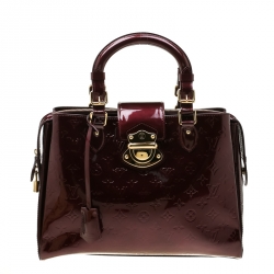 Pre Owned Louis Vuitton Rouge Fauviste Monogram Vernis Melrose Avenue Bag