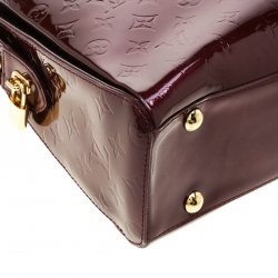 Pre Owned Louis Vuitton Rouge Fauviste Monogram Vernis Melrose Avenue Bag