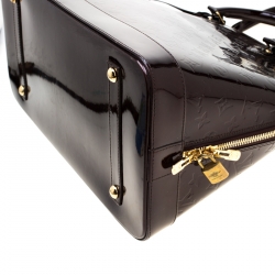Pre Owned Louis Vuitton Amarante Monogram Vernis Alma Voyager Bag