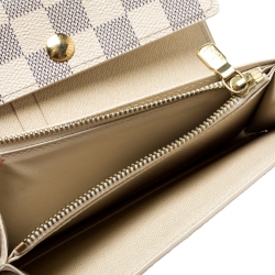 Pre Owned Louis Vuitton Damier Azur Canvas Alexandra Wallet