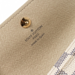 Pre Owned Louis Vuitton Damier Azur Canvas Alexandra Wallet
