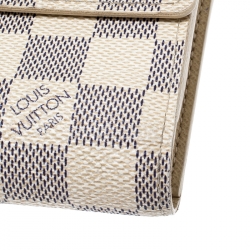 Pre Owned Louis Vuitton Damier Azur Canvas Alexandra Wallet