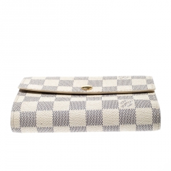 Pre Owned Louis Vuitton Damier Azur Canvas Alexandra Wallet
