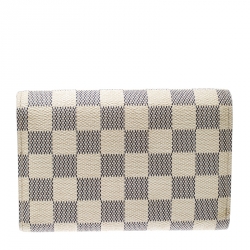 Pre Owned Louis Vuitton Damier Azur Canvas Alexandra Wallet
