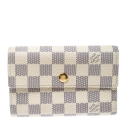 Pre Owned Louis Vuitton Damier Azur Canvas Alexandra Wallet