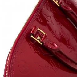 Pre Owned Louis Vuitton Pomme D’amour Monogram Vernis Alma GM Bag