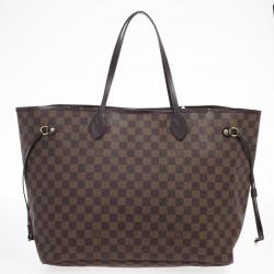 Pre Owned Louis Vuitton Damier Ebene Neverfull Tote GM