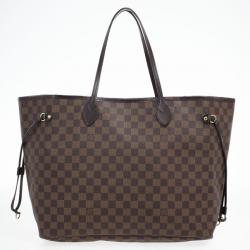 Pre Owned Louis Vuitton Damier Ebene Neverfull Tote GM