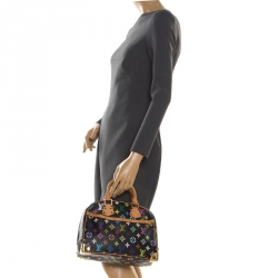 Pre Owned Louis Vuitton Black Monogram Multicolore Trouville Bag