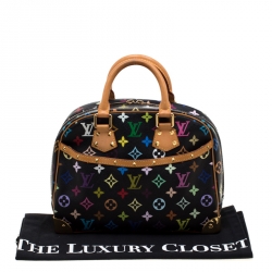Pre Owned Louis Vuitton Black Monogram Multicolore Trouville Bag